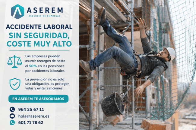 Recargo de prestaciones por accidente laboral