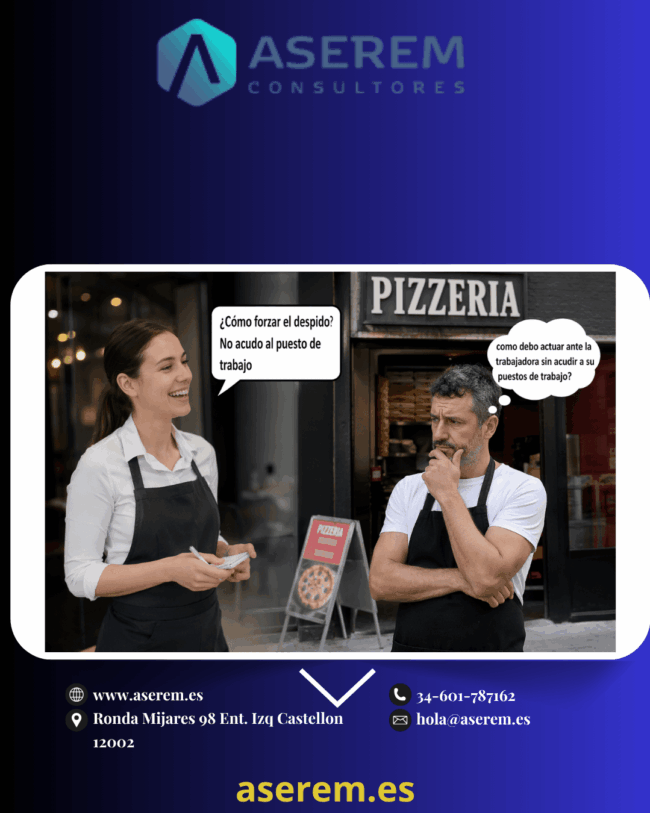 No acudir al puesto de trabajo, forzar el despido