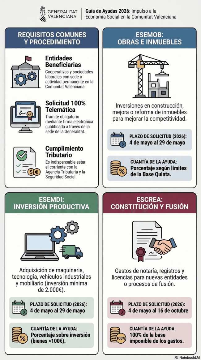 Subvenciones para la Constitución y Fusión de Economía Social 2026