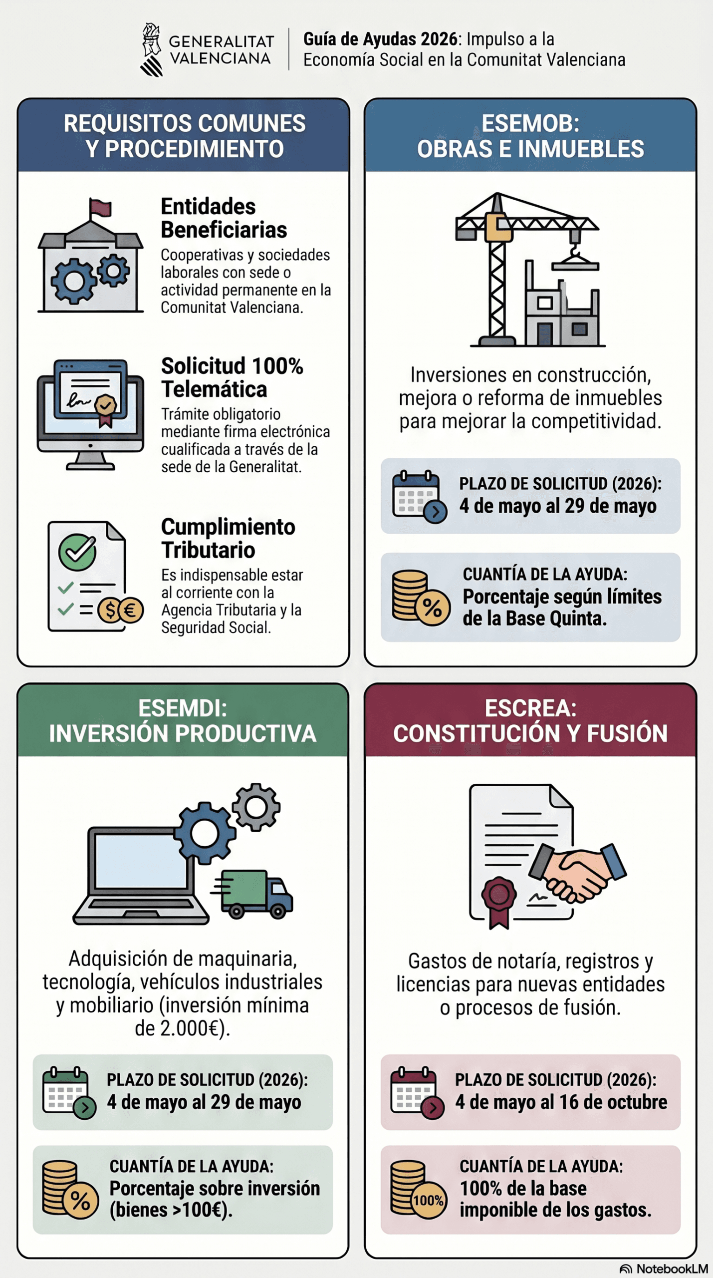Subvenciones para la Constitución y Fusión de Economía Social 2026